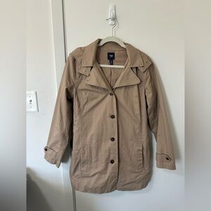 GAP Women's Classic 100% Cotton Tan Trench Coat